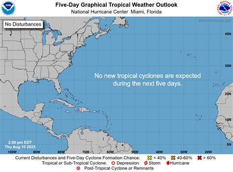 national hurricane center 10 day forecast